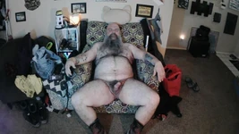 Furry bear monk3yming0 med min tjocka ben spridning