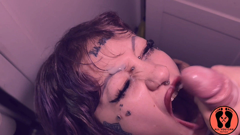 All You Can Fetish: Thick Facial Cumshot Goth Chubby Girl