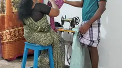 Kayınvalidem elbise dikiyor ve ona yardım ediyormuş gibi onunla seks yaptım
