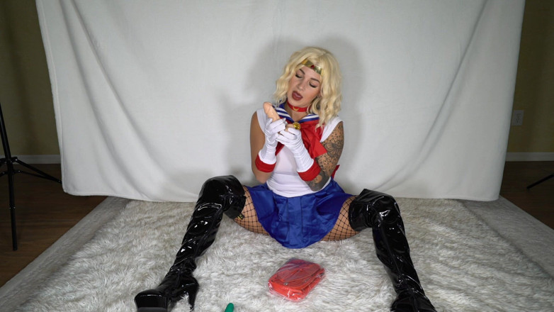 Evelin Stone: Bound Sailor Moon Cock Teasing Fantasy