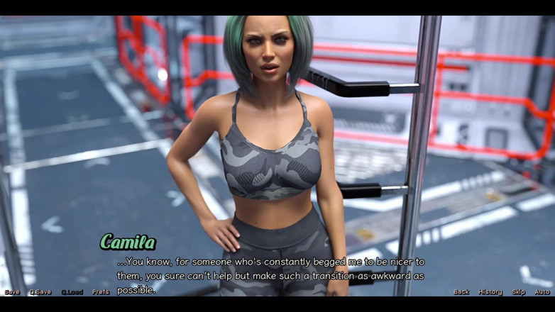 AVN Teller: Stranded nella space - la ragazza militare con grandi tette e...