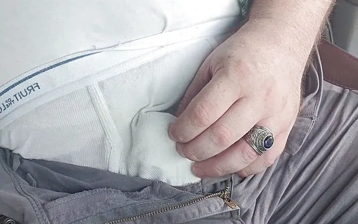 Big Daddy Bear: Lunch break jerk in pickup truck