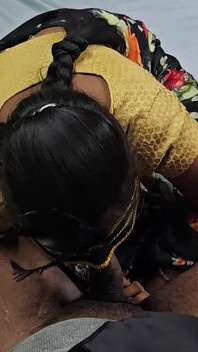 Gospodină tamilă timidă care face o muie sexy pentru prietenul soțului său