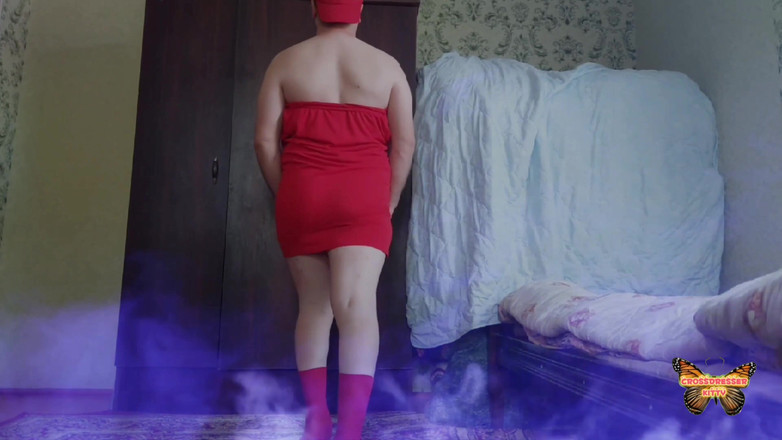 Kitty_Cross: Quente rabo femboy modelo crossdresser caseiro striptease grande rabo pernas...