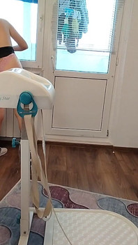 Amateur Wife Massages Herself with Vibrator. Latina Hairy Pussy, Big Tits, Big Ass.