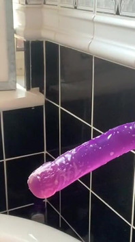 Dildo Stretching in the Bath