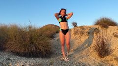 Sheryl X Sinclair: My the First Shot Outdoor Pee in Swim Suit!