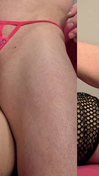 Riding Giant Dildo in Gay Lingerie Until Handsfree Prostate Anal Orgasm