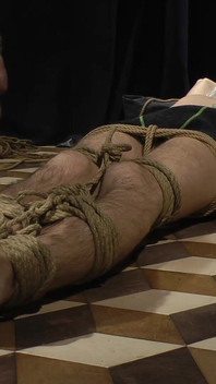 Nicky Tickling Roped Floor