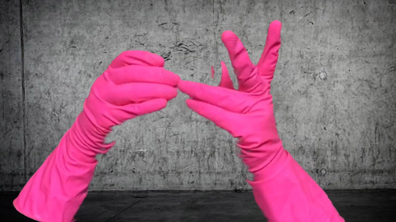 Ari Kajira: Arikajira guanti di gomma rosa invisibile