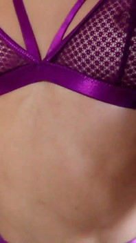 I Look so Beautiful on My Purple Lingerie!