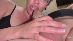 AdalynnX: Messy Cumplay Blowjob