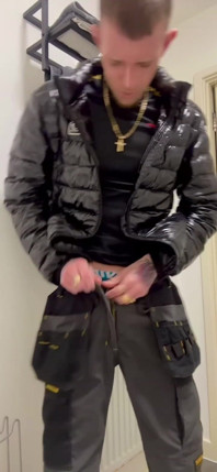 Scally Chav Going for Piss