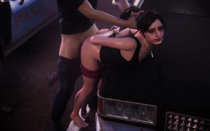 Velvixian 3D: Claire Redfield açık havada seks