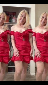 Beautiful MILF in Red Dress