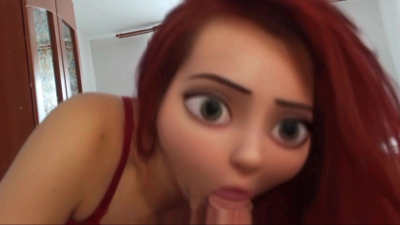 SexyFairyTale: Elle taille une pipe en gros plan !!