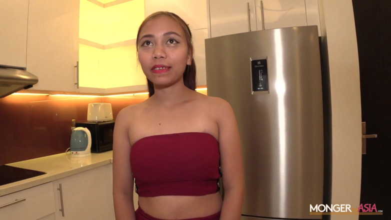 Monger In Asia: Sexy Asian bangmaid leaves interview with a creampie