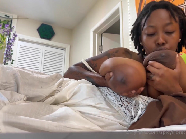 DMXTH: Solo Ebony Busty Babe Sensual Play with Her Big Boobs