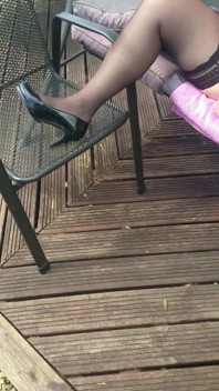 Outdoor Stockings Tease - Dildo & Massager Vibes