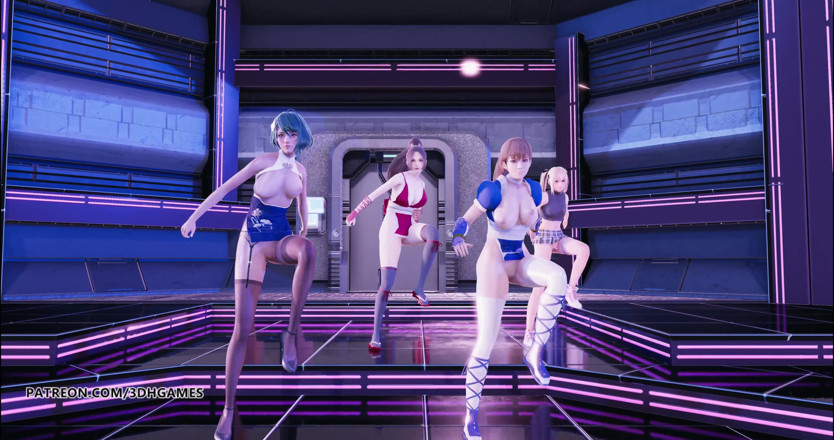3D-Hentai Games: [MMD] Glide striptease Marie Rose Mai Shiranui Tamaki Kasumi doa...