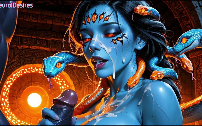 NeuralDesires: Le regard sexy de Medusa. Ai-generated