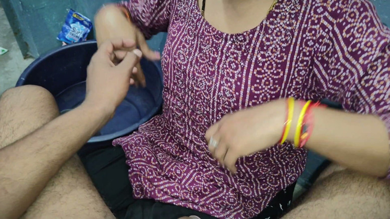 xshika: Hot Indian Wife Sucking Dick in Bathroom Recieve Warm Cum...
