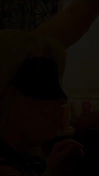 Blindfolded Blonde MILF in Slow Motion Deepthroat