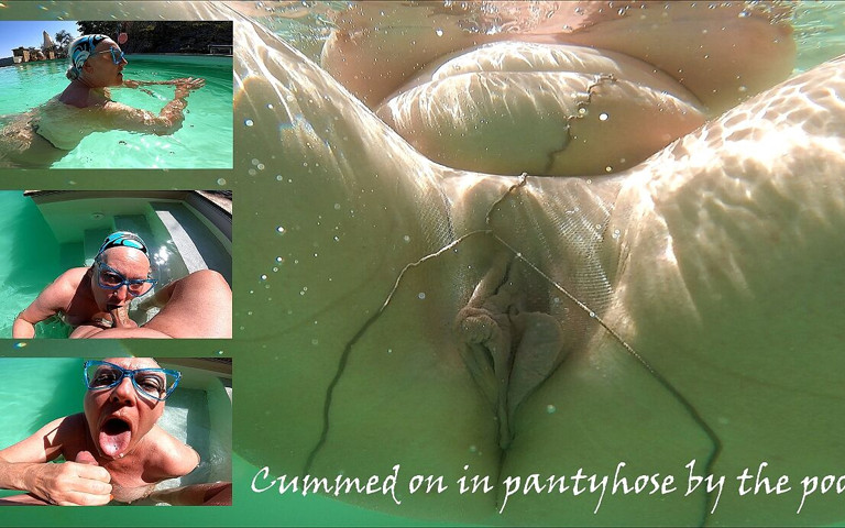 Cummed on in Pantyhose at the Pool (Hotvaleria SC3)