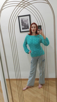 I Knitted Myself a Top and a Sweater, Bragging 3