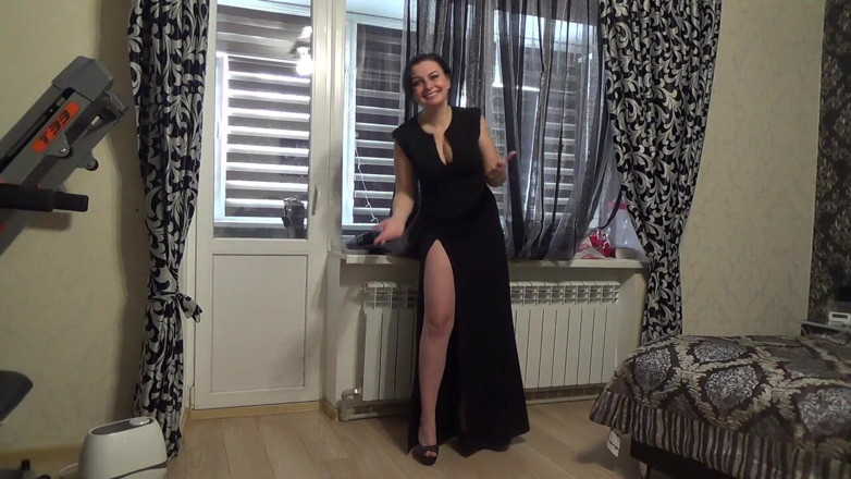 Sexy Milf: The sexiest my outfit N3 Modeling long classik balck dress...