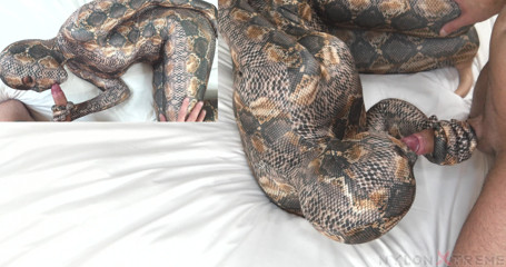 Nylon Xtreme: Nora fox schlange umhüllung Zentai doggystyle