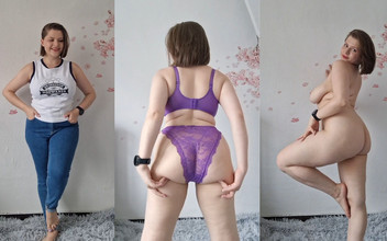 Tina Angel: 普段着からソフトヌードへ脱ぎ捨てる