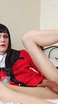 Cosplay yumeko anale trans ragazza scopa il suo culo grosso