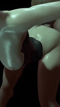 Heißes mädchen mit grünen haaren wird von hinten gefickt: 3D Porno
