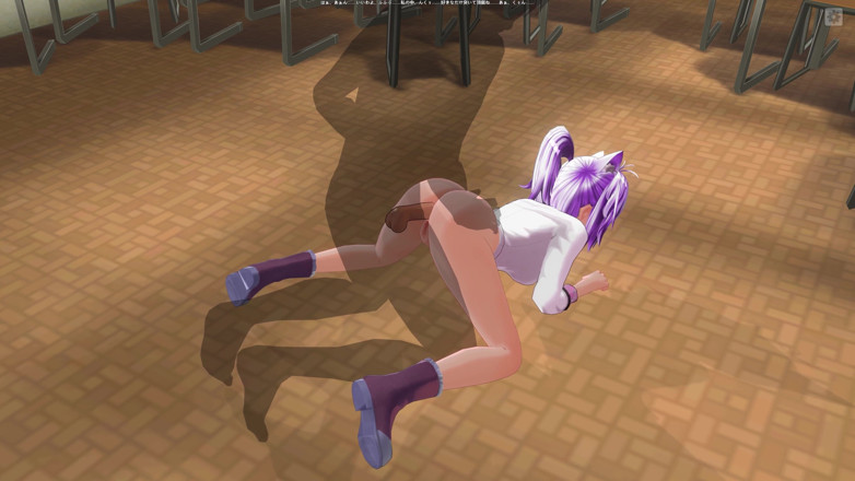 H3DC: 3D HENTAI College girl scopata nel culo sul pavimento in...