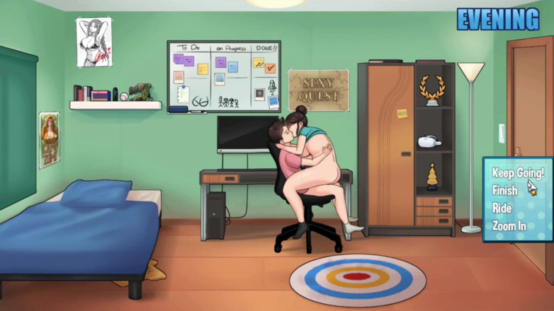 NSFWOtaku: Hentai Game - Prace domowe - Czwórka z kobietami