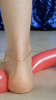 Smushed Harshly by My Classy Bare Feet in Red Toenail Polish Ita