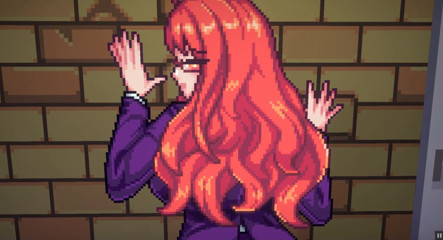 Cumming Gaming: Bästa hentai pixel sexscen med en flicka med rött huvud...