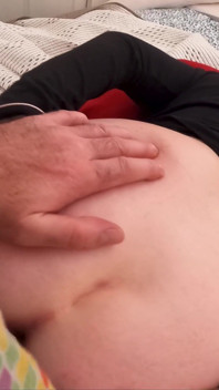 Stepson Rubs His Dick on Stepmom's Ass and She Lets Him Fuck Her on the Bed