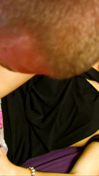 Anal action with colored hair babe