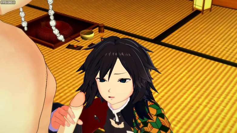 Yaoitube: Kimetsu no Yaiba Yaoi - Tomioka aftrekken en zonder condoom met...