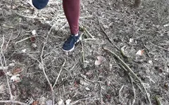 Naked Female Body in the Woods