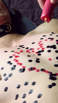 Hot Wax on Pierced Nipples: Slave Mila Maeve Squirms in Pantyhose as Mistress Baton Decorates Her, with Lesbian Domination
