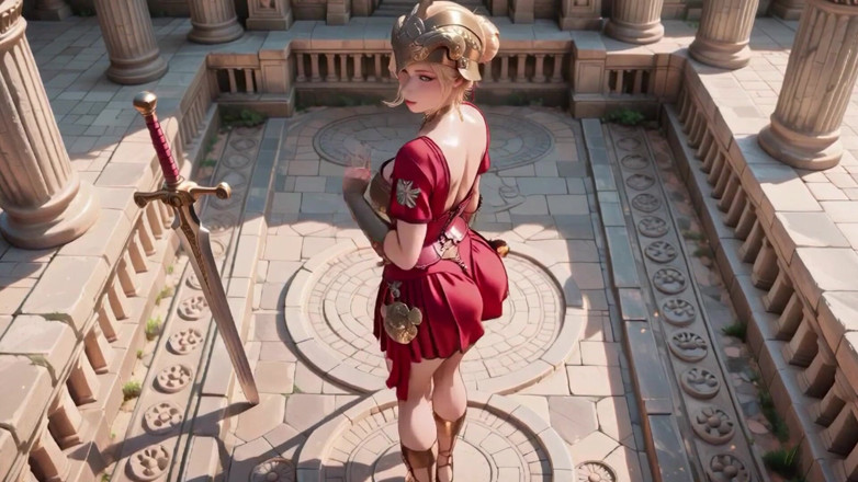 Tay Swift X: ราชินีชุดเกราะแดง! จ้องมองที่ระเบียงโรมัน, เผยลิฟต์กระโปรง, มือบนริมฝีปากแกล้งคุณ...