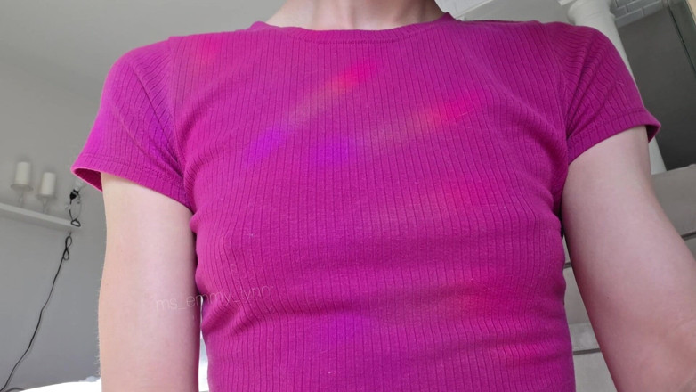 Ms_Emmy_Lynn: Close-up Boob Play with My Spectacular Small Titties