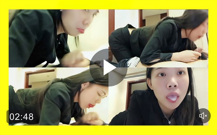 Asian Hentai Creampie: (hd 1080p) seorang remaja amatir Asia Cina berbagi resep blowjob buatan...