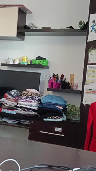 Amateur Wife Has Fun Trying on Clothes and Cutting Them.
