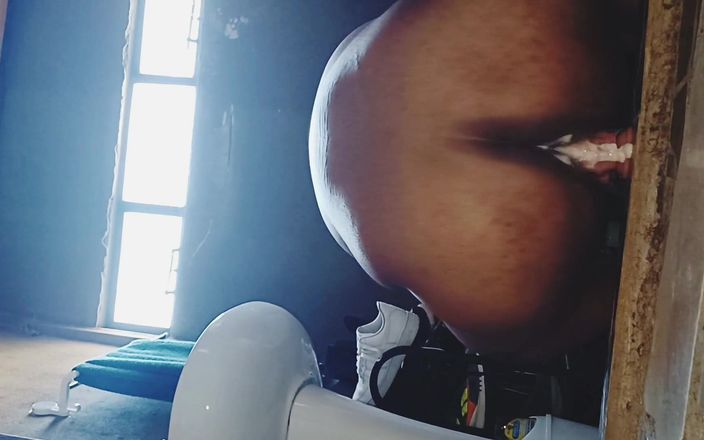 Assbooy: Big Black Booty Fucking Dildo and Creaming