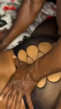 Sexy Ebony Babe Blows and Rides Big Black Cock