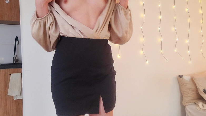 LadyFromoffice: Teenager-Spaß nach der Arbeit und Masturbation